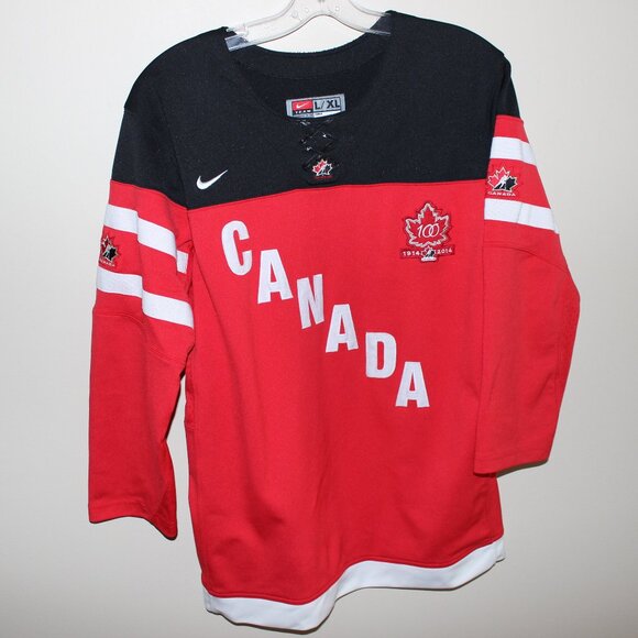 3/$55❤️Nike Team Canada 1914-2014 centenary jersey L/XL kids hockey IIHF - Picture 1 of 9